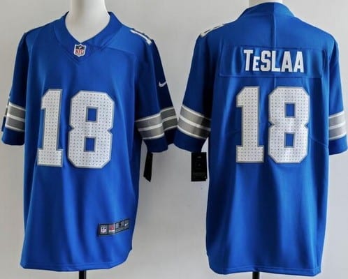 Detroit Lions #18 Isaac TeSlaa Limited Blue Vapor Jersey