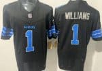Detroit Lions #1 Jameson Williams Limited Black FUSE Vapor Jersey