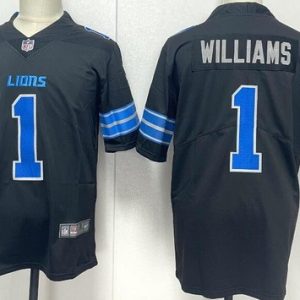 Detroit Lions #1 Jameson Williams Limited Black Vapor Jersey