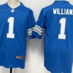 Detroit Lions #1 Jameson Williams Limited Blue Vapor Jersey