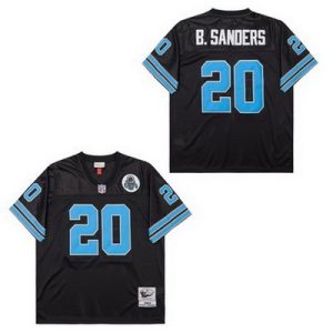 Detroit Lions #20 Barry Sanders Black 1993 Throwback Jersey