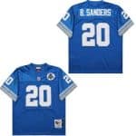 Detroit Lions #20 Barry Sanders Blue 1993 Throwback Jersey