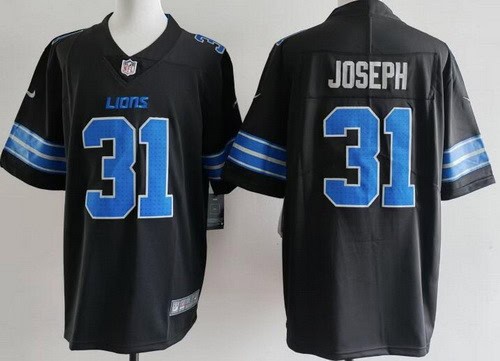 Detroit Lions #31 Kerby Joseph Limited Black Vapor Jersey