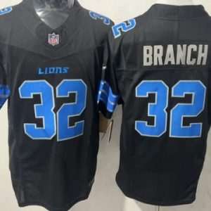 Detroit Lions #32 Brian Branch Limited Black FUSE Vapor Jersey