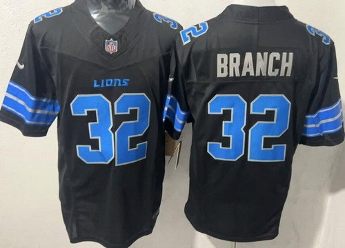 Detroit Lions #32 Brian Branch Limited Black FUSE Vapor Jersey