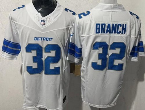 Detroit Lions #32 Brian Branch Limited White FUSE Vapor Jersey