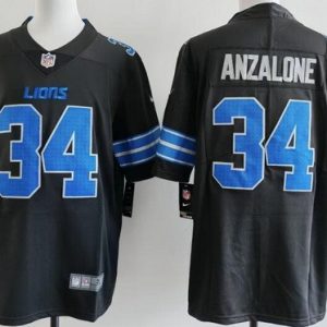 Detroit Lions #34 Alex Anzalone Limited Black Vapor Jersey