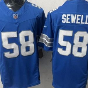 Detroit Lions #58 Penei Sewell Limited Blue FUSE Vapor Jersey