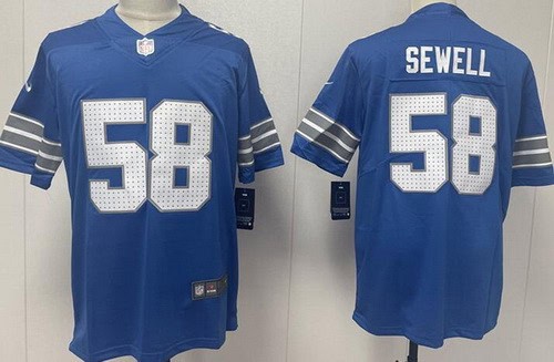 Detroit Lions #58 Penei Sewell Limited Blue Vapor Jersey