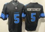 Detroit Lions #5 David Montgomery Limited Black FUSE Vapor Jersey