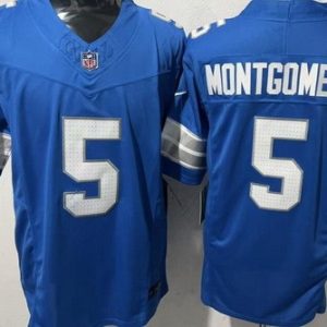 Detroit Lions #5 David Montgomery Limited Blue FUSE Vapor Jersey