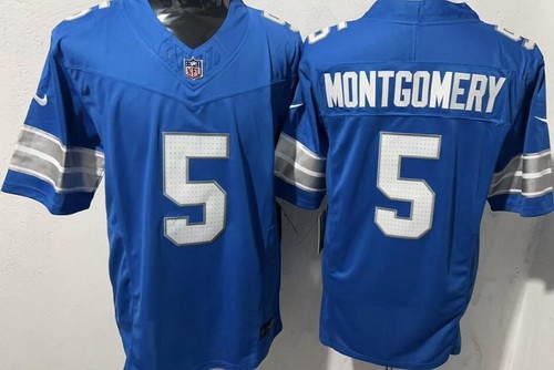 Detroit Lions #5 David Montgomery Limited Blue FUSE Vapor Jersey
