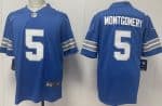 Detroit Lions #5 David Montgomery Limited Blue Vapor Jersey