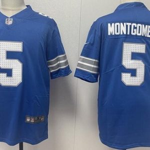 Detroit Lions #5 David Montgomery Limited Blue Vapor Jersey