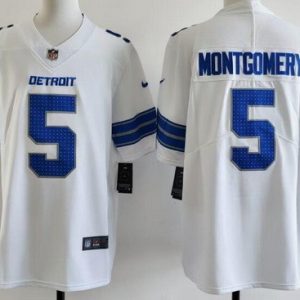 Detroit Lions #5 David Montgomery Limited White Vapor Jersey