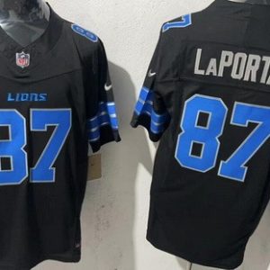 Detroit Lions #87 Sam Laporta Limited Black FUSE Vapor Jersey