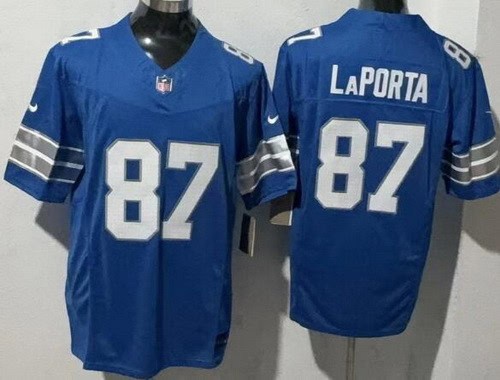 Detroit Lions #87 Sam Laporta Limited Blue FUSE Vapor Jersey