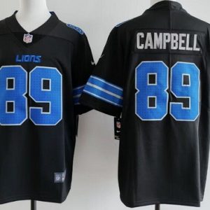 Detroit Lions #89 Dan Campbell Limited Black Vapor Jersey