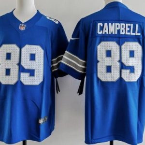 Detroit Lions #89 Dan Campbell Limited Blue Vapor Jersey