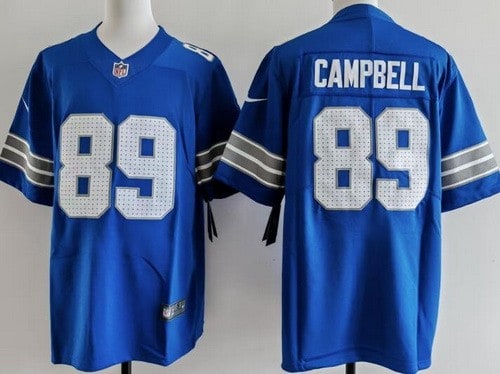 Detroit Lions #89 Dan Campbell Limited Blue Vapor Jersey