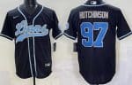 Detroit Lions #97 Aidan Hutchinson Limited Black Fashion Baseball Jersey
