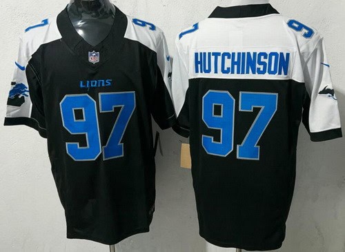 Detroit Lions #97 Aidan Hutchinson Limited Black Thanksgiving FUSE Vapor Jersey