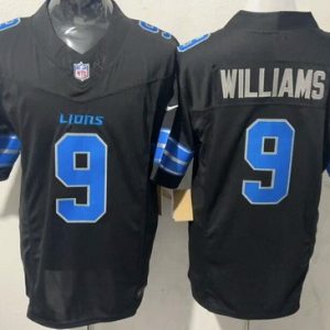 Detroit Lions #9 Jameson Williams Limited Black FUSE Vapor Jersey