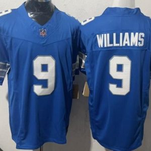 Detroit Lions #9 Jameson Williams Limited Blue FUSE Vapor Jersey