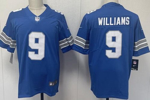 Detroit Lions #9 Jameson Williams Limited Blue Vapor Jersey