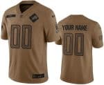 Detroit Lions Customized Brown 2023 Salute To Service Jersey