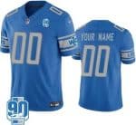 Detroit Lions Customized Limited Blue 90th Season FUSE Vapor Jersey