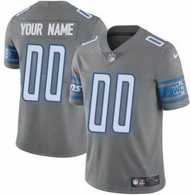 Detroit Lions Customized Limited Gray Vapor Jersey