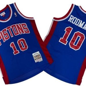 Detroit Pistons #10 Dennis Rodman Blue 1988 Throwback Swingman Jersey