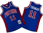Detroit Pistons #11 Isiah Thomas Blue 1988 Throwback Swingman Jersey