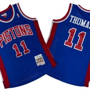 Detroit Pistons #11 Isiah Thomas Blue 1988 Throwback Swingman Jersey