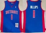 Detroit Pistons #1 Chauncey Billups Blue 2003 Throwback Swingman Jersey