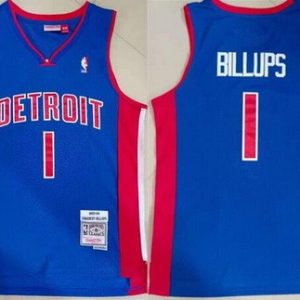 Detroit Pistons #1 Chauncey Billups Blue 2003 Throwback Swingman Jersey
