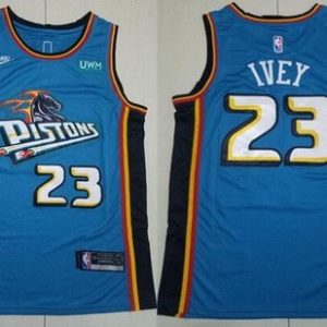 Detroit Pistons #23 Jaden Ivey Blue Classic Icon Sponsor Swingman Jersey