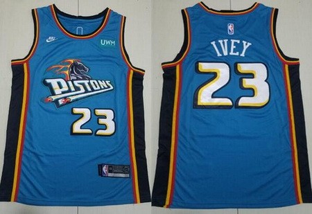 Detroit Pistons #23 Jaden Ivey Blue Classic Icon Sponsor Swingman Jersey