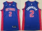 Detroit Pistons #2 Cade Cunningham Blue Icon Sponsor Swingman Jersey