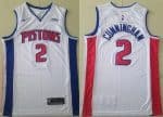 Detroit Pistons #2 Cade Cunningham White Icon Sponsor Swingman Jersey