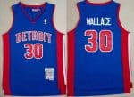 Detroit Pistons #30 Rasheed Wallace Blue 2003 Throwback Swingman Jersey