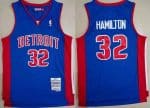 Detroit Pistons #32 Richard Hamilton Blue 2003 Throwback Swingman Jersey