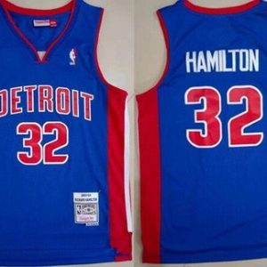 Detroit Pistons #32 Richard Hamilton Blue 2003 Throwback Swingman Jersey