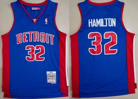 Detroit Pistons #32 Richard Hamilton Blue 2003 Throwback Swingman Jersey