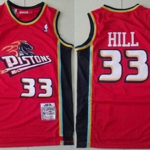 Detroit Pistons #33 Grant Hill Red 1998 Hollywood Classic Swingman Jersey