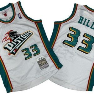 Detroit Pistons #33 Grant Hill White 1998 Throwback Swingman Jersey