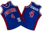 Detroit Pistons #4 Joe Dumars Blue 1988 Throwback Swingman Jersey
