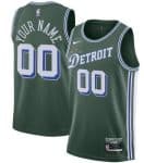 Detroit Pistons Custom Green 2022 City Icon Heat Press Jersey