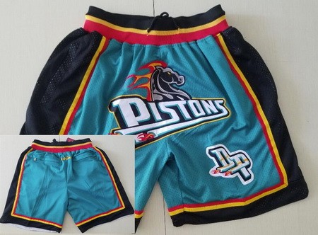 Detroit Pistons Green Just Don Shorts